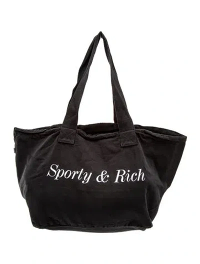 Pre-owned Sporty And Rich Canvas Tote In Black