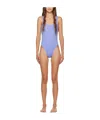 Shop Sporty And Rich Carla One-piece Swimsuit In Nude
