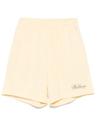 Sporty And Rich Carlyle Track Shorts In Yellow