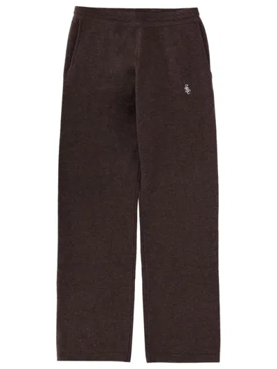 Sporty And Rich Sporty & Rich Cashmere-wool Blend Trousers In Black