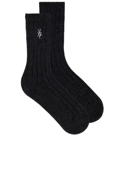 Sporty And Rich Cashmere Socks In Black