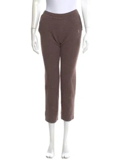 Pre-owned Sporty And Rich Cashmere Straight Leg Pants In Brown