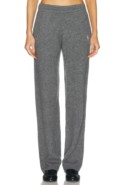 Sporty And Rich Cashmere Sweatpant In Heather Gray