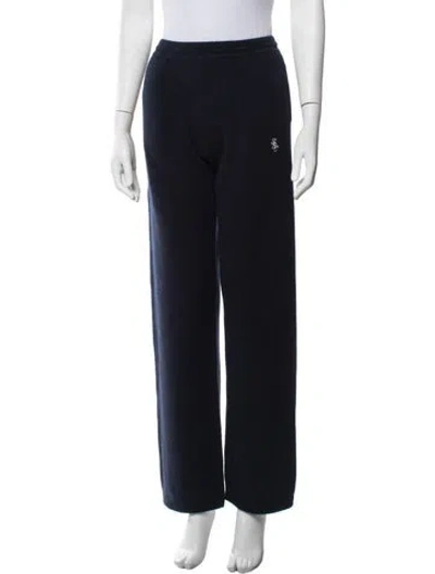 Pre-owned Sporty And Rich Cashmere Wide Leg Pants In Blue