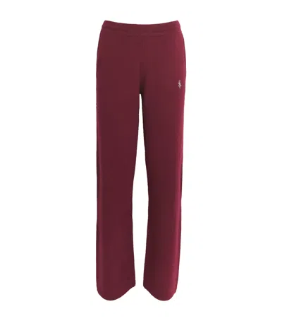 Sporty And Rich Cashmere-wool Src Trousers In Burgundy