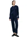 Sporty And Rich Coarse-knit Cashmere Hoodie In Navy Blue