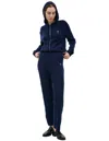 Sporty And Rich Coarse-knit Cashmere Trousers In Navy Blue