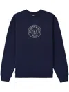 Sporty And Rich Connecticut Crest Logo-print Sweatshirt In Navy