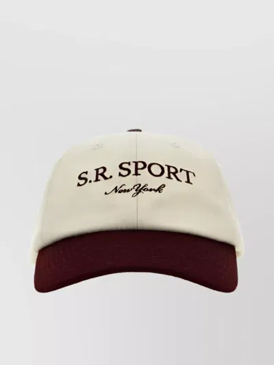 Sporty And Rich Contrast Brim Ventilated Hat In Neutrals