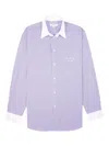 Sporty And Rich Contrasting Collar Shirt In Blue