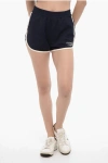 SPORTY AND RICH CONTRASTING SIDE BANDS BRUNE SHORTS