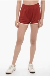 SPORTY AND RICH CONTRASTING SIDE BANDS BRUNE SHORTS