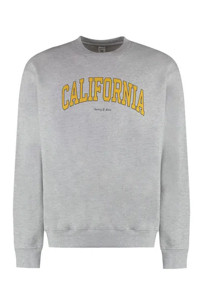 Sporty And Rich Sporty & Rich Cotton Crew-neck Sweatshirt In Gray