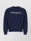 SPORTY AND RICH COTTON CREWNECK SWEATSHIRT WITH RIBBED CUFFS AND HEM