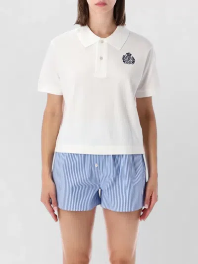 Sporty And Rich Cotton Cropped Short-sleeve Polo Shirt