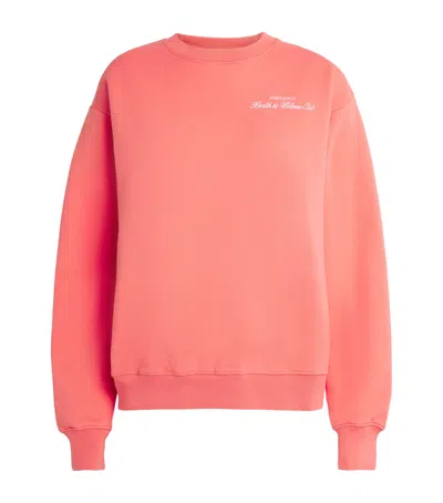 Sporty And Rich Sporty & Rich Cotton Embroidered Sweatshirt In White