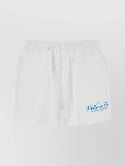 Sporty And Rich Cotton Health Disco Shorts In White