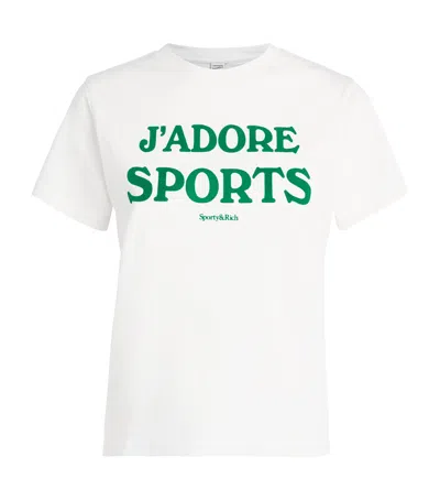 Sporty And Rich Sporty & Rich Cotton J'adore Baby Tee In White