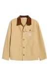 Sporty And Rich Sporty & Rich Cotton Painters Jacket In Gold