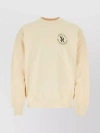 SPORTY AND RICH COTTON RIBBED CREW-NECK SWEATSHIRT