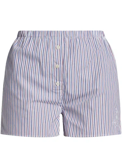 Sporty And Rich Cotton Shorts In Blue