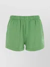 SPORTY AND RICH COTTON SRHWC DISCO SHORTS WITH ELASTIC WAISTBAND