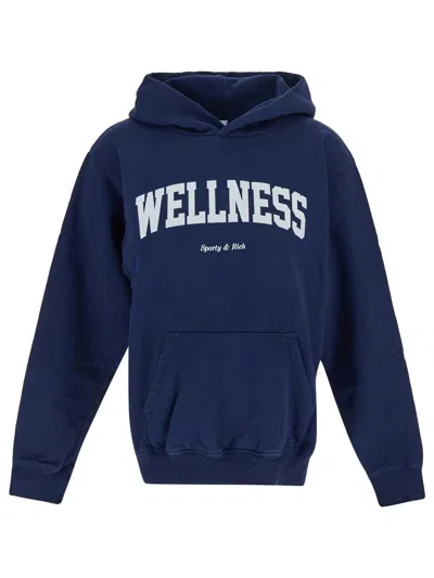 Sporty And Rich Cotton Sweatshirt In Blue