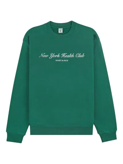 Sporty And Rich Cotton Sweatshirt In Green