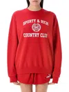 Sporty And Rich Womens Varsity Crest Brand-print Cotton-jersey Sweatshirt Ruby In Red