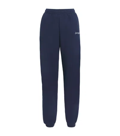 Sporty And Rich Sporty & Rich Cotton Syracuse Sweatpants In Blue