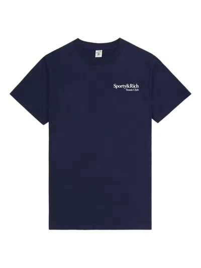 Sporty And Rich Cotton T-shirt In Blue