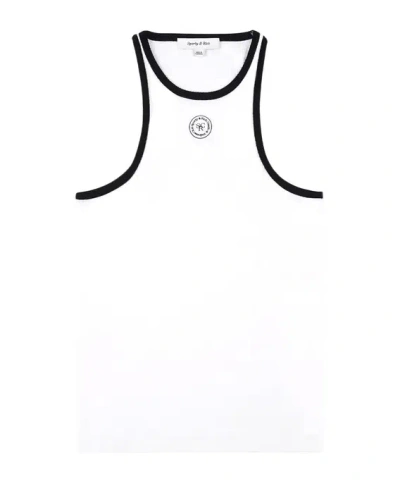Sporty And Rich Cotton Tank Top In White