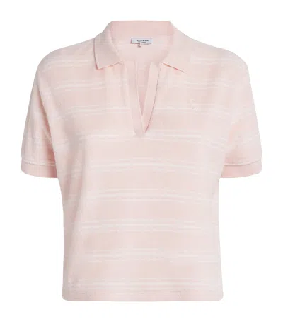 SPORTY AND RICH COTTON TERRY POLO SHIRT