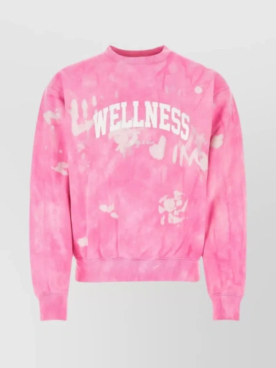Sporty And Rich Cotton Tie-dye Graphic Sweatshirt In Pink