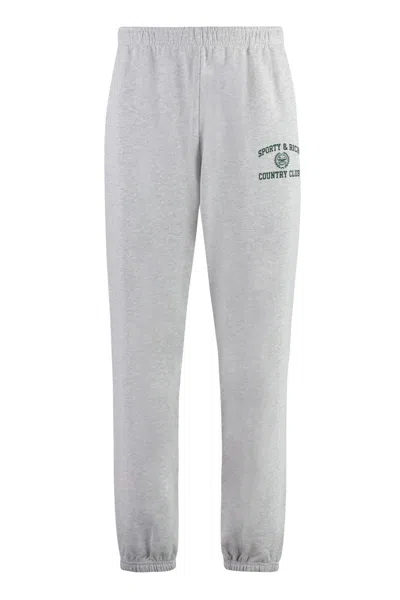 Sporty And Rich Sporty & Rich Cotton Track-pants In Grey