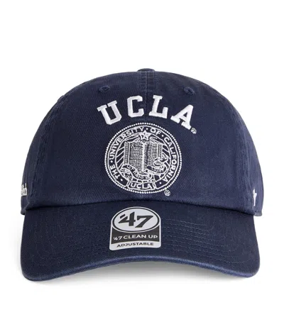 Sporty And Rich Cotton Ucla Crest Baseball Cap In Navy