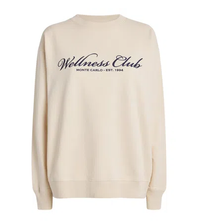 Sporty And Rich Cotton Wellness Club Sweatshirt In White