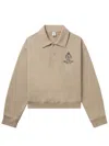 Sporty And Rich Country Club Crown-embroidered Polo Shirt In Neutrals