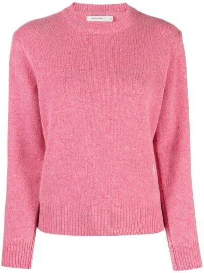 Sporty And Rich Crew-neck Jumper In Pink