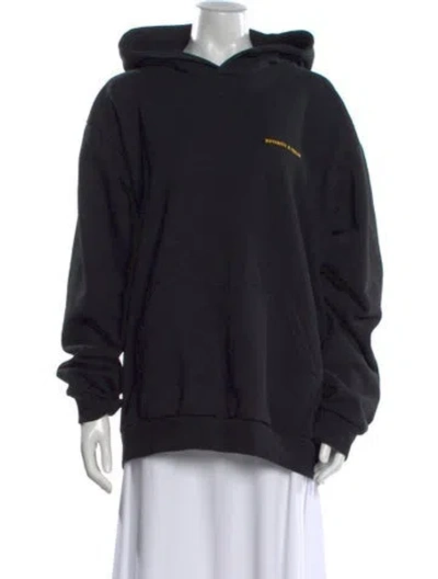 Pre-owned Sporty And Rich Crew Neck Long Sleeve Hoodie In Black