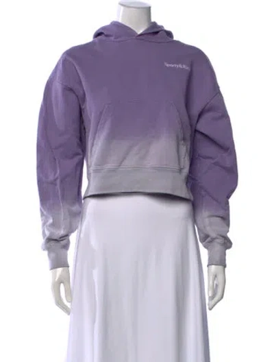 Pre-owned Sporty And Rich Crew Neck Long Sleeve Hoodie In Purple