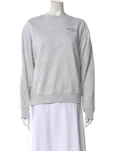 Pre-owned Sporty And Rich Crew Neck Long Sleeve Sweatshirt In Gray
