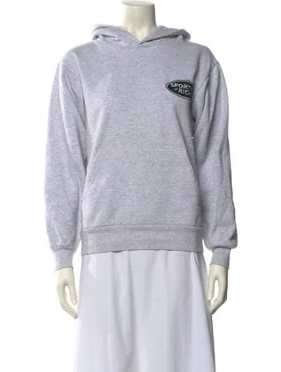 Pre-owned Sporty And Rich Crew Neck Long Sleeve Sweatshirt In Gray