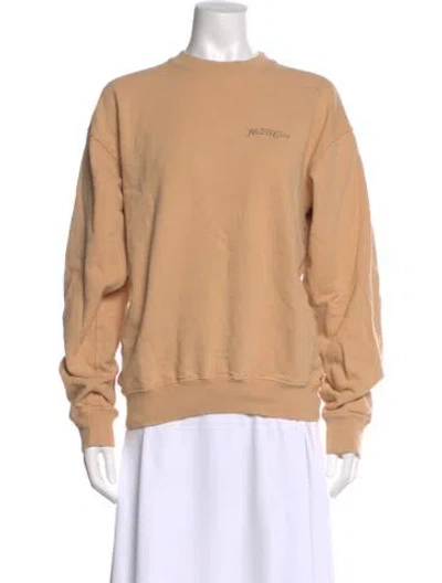 Pre-owned Sporty And Rich Crew Neck Long Sleeve Sweatshirt In Neutral