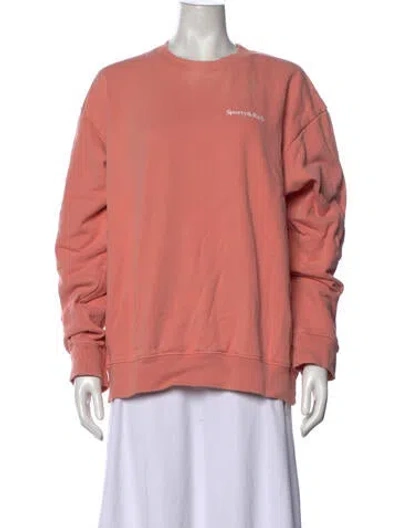 Pre-owned Sporty And Rich Crew Neck Long Sleeve Sweatshirt In Pink