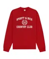 Sporty And Rich Sporty & Rich Varsity Crest Crewneck Graphic Sweatshirt In Red