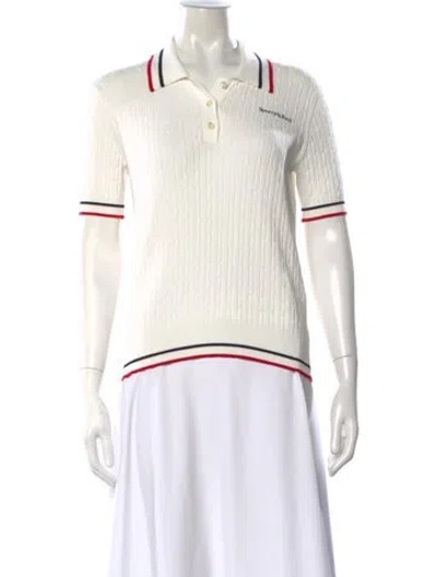 Pre-owned Sporty And Rich Crew Neck Short Sleeve Polo In White
