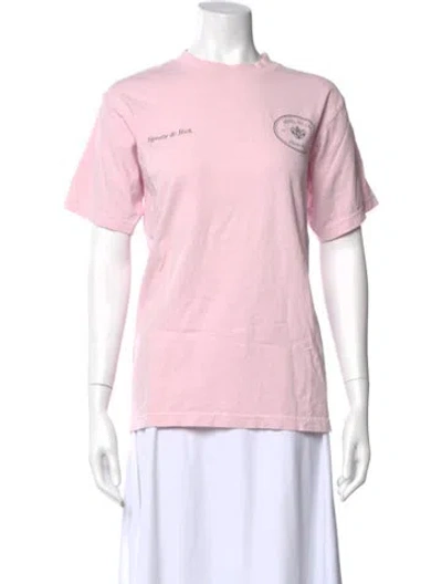 Pre-owned Sporty And Rich Crew Neck Short Sleeve T-shirt In Pink