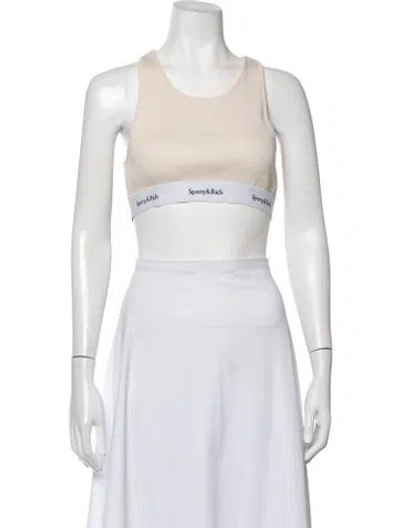 Pre-owned Sporty And Rich Crew Neck Sleeveless Sports Bra In Neutrals
