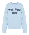 Sporty And Rich Wellness Club Flocked Crewneck Sweatshirt In Blue
